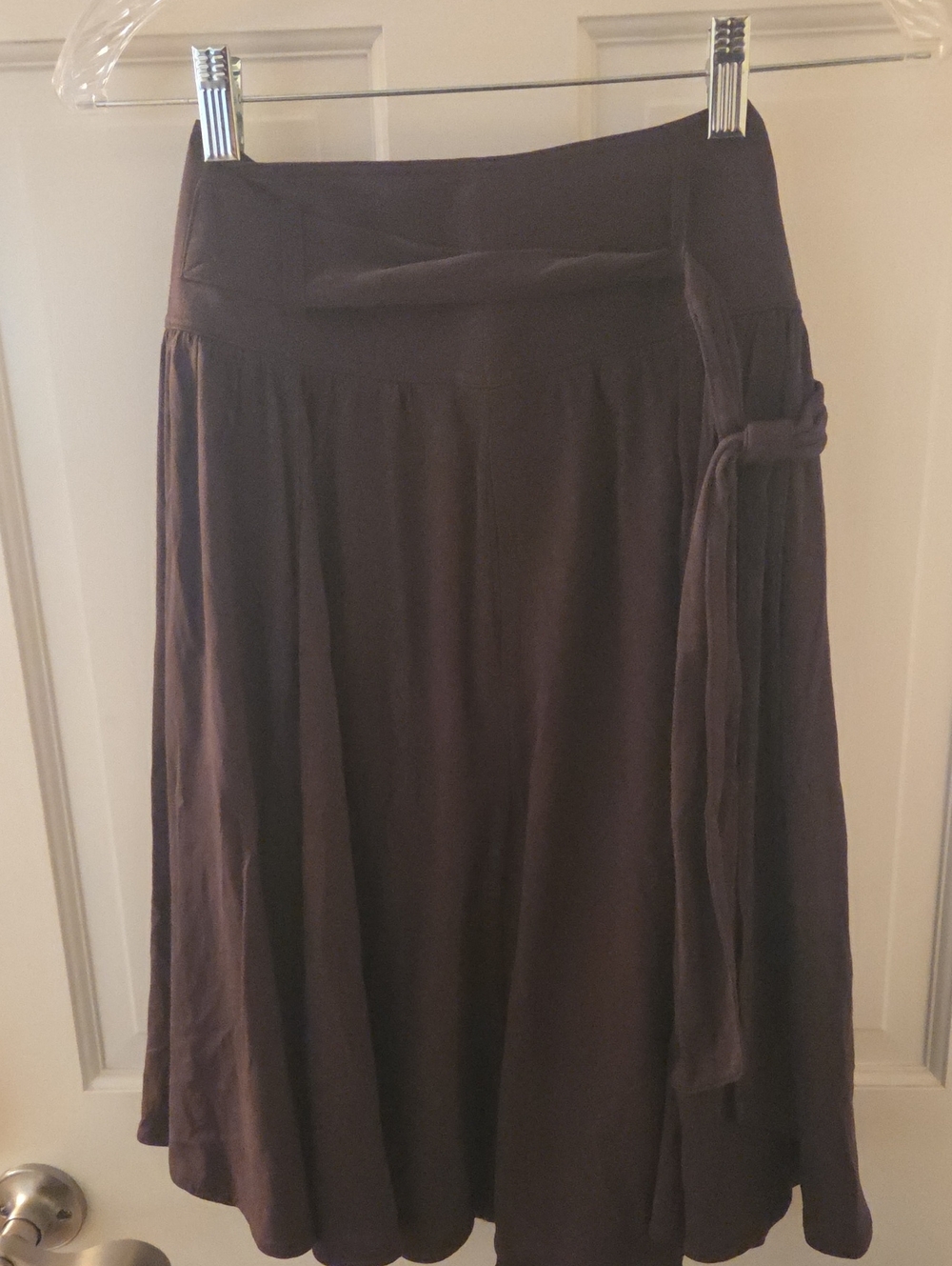 Theory Women's Brown Tie-Waist Skirt